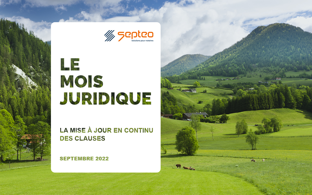 Le Mois Juridique - Septembre 2022